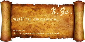 Nyáry Zsuzsanna névjegykártya